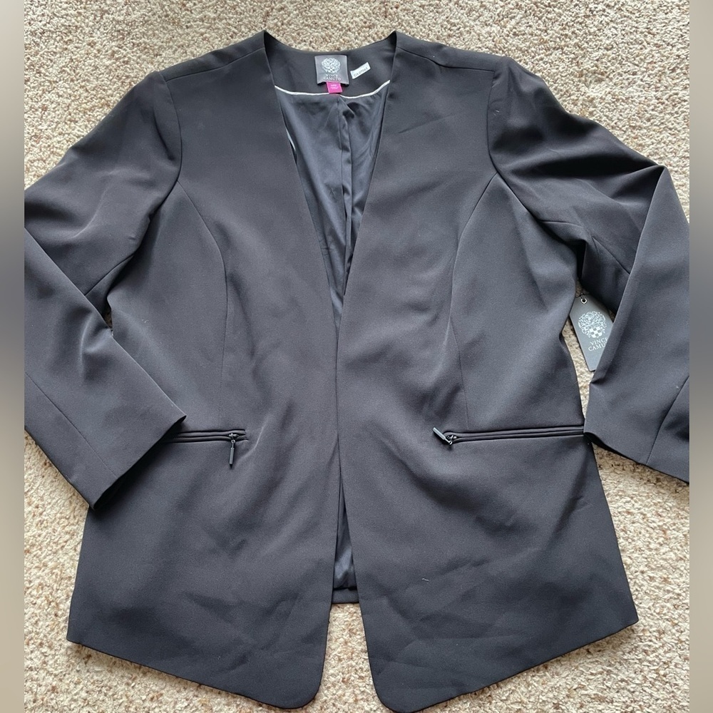 NWT Vince Camuto black blazer size 14w